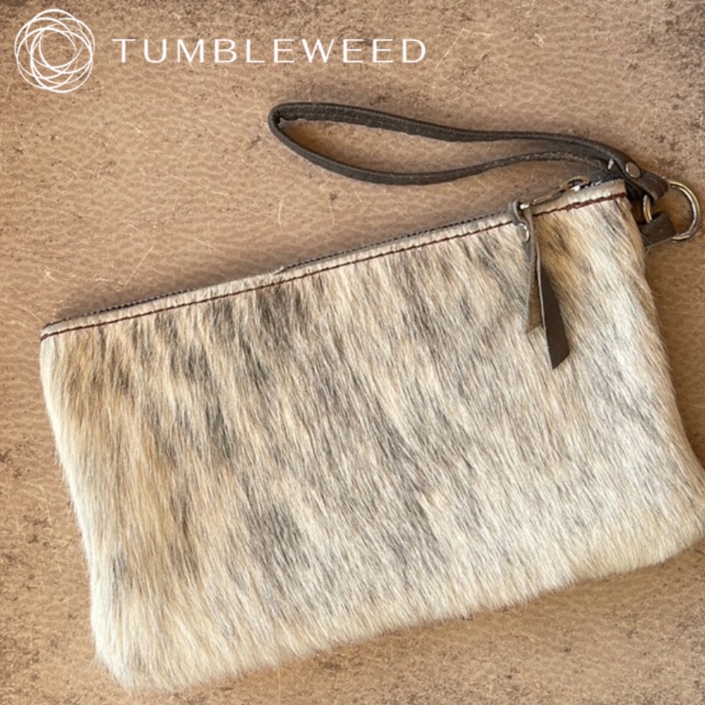 Tumbleweed Natural Cowhide Clutch